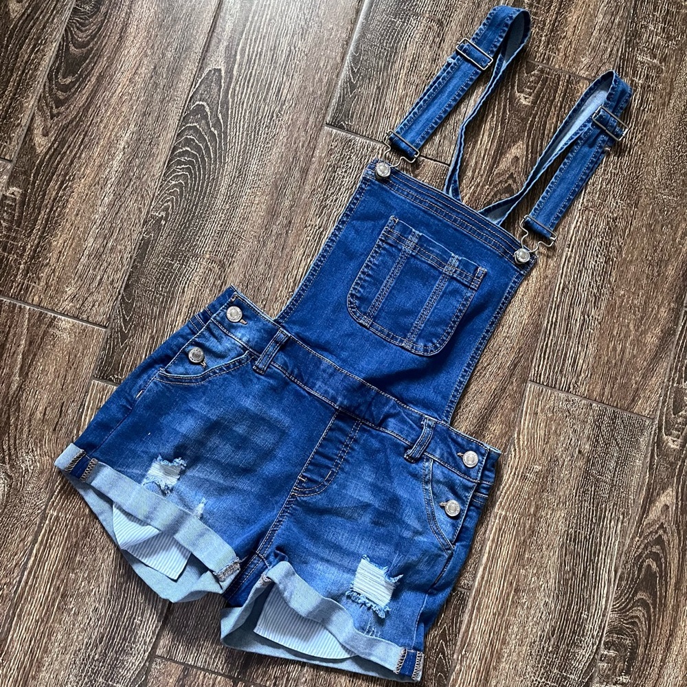 FOREVER 21 denim overall short